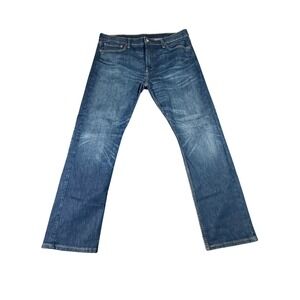 Levis 513 Slim Straight Jeans Mens 38x32 Dark Wash Blue Denim 513-0667